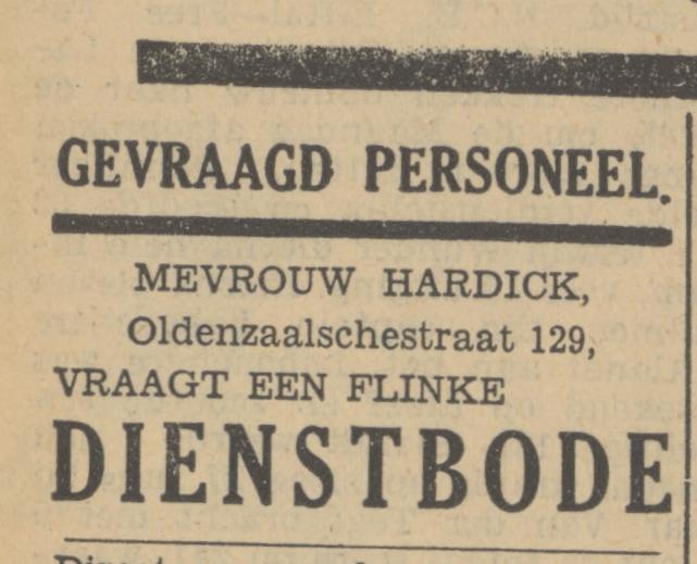 Oldenzaalsestraat 129 Mevr. Hardick advertentie Tubantia 31-7-1935.jpg