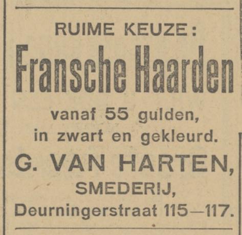 Deurningerstraat 115-117 G. van Harten Smederij advertentie 1-10-1926.jpg