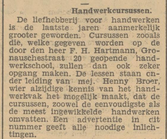 Gronausestraat 20 F.H. Hartmann krantenbericht Tubantia 9-9-1931.jpg