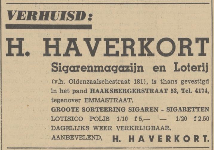 Haaksbergerstraat 53 H. Haverkort Sigarenmagazijn advertentie Tubantia 24-10-1936.jpg