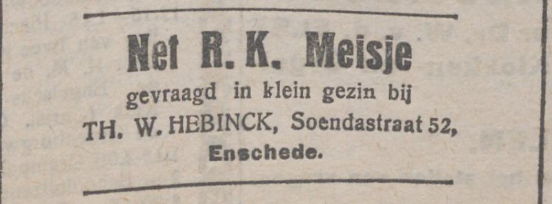 Soendastraat 52 Th.W. Hebinck advertentie Overijsselsch dagblad 27-11-1929.jpg