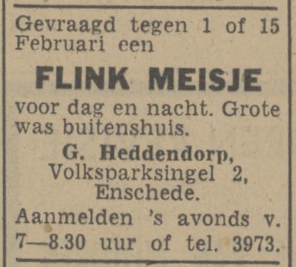 Volksparksingel 2 G. Heddendorp advertentie Tubantia 7-1-1948.jpg