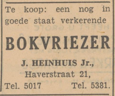 Haverstraat 21 J. Heinhuis. telf. 5381. advertentie Tubantia 19-3-1949.jpg