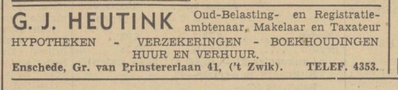 Groen van Prinstererlaan 41 G.J. Heutink advertentie Tubantia 5-1-1938.jpg