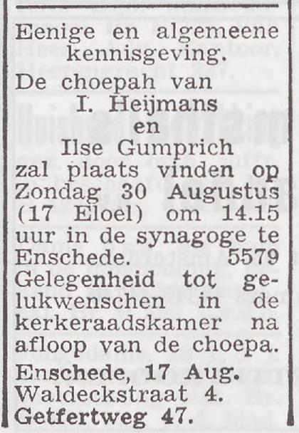 Waldeckstraat 4 I. Heijmans advertentie Het Joodsche Weekblad 21-8-1942.jpg