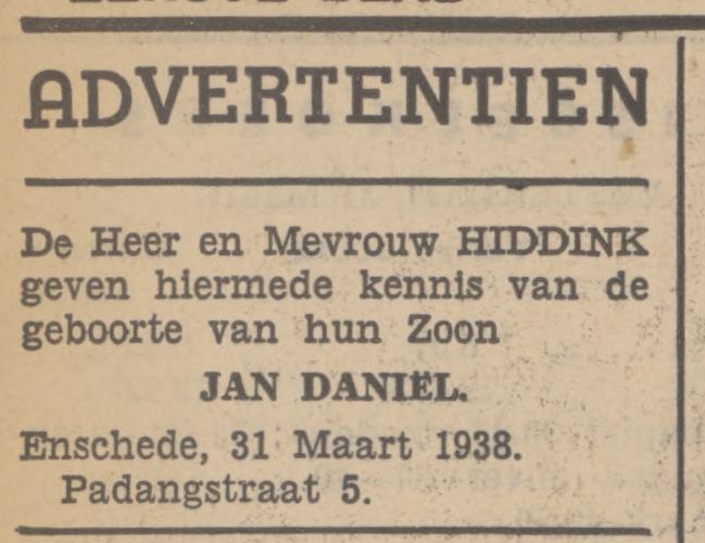 Padangstraat 5 Hiddink advertentie Tubantia 31-3-1938.jpg