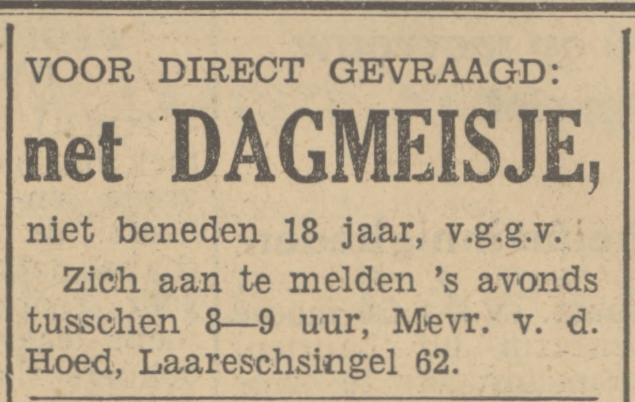 Laaressingel 62 Mevr. v.d. Hoed advertentie Tubantia 11-5-1934.jpg