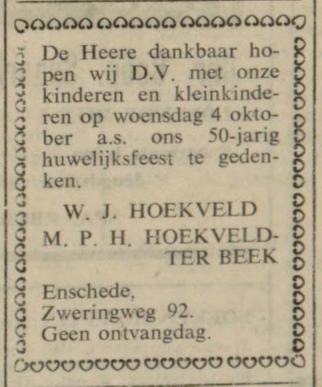 Zweringweg 92 W.J. Hoekveld advertentie Gereformeerd gezinsblad 30-9-1961.jpg