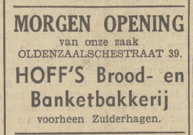 Oldenzaalsestraat 39 Broodbakkerij Hoff advertentie Tubantia 5-11-1937.jpg