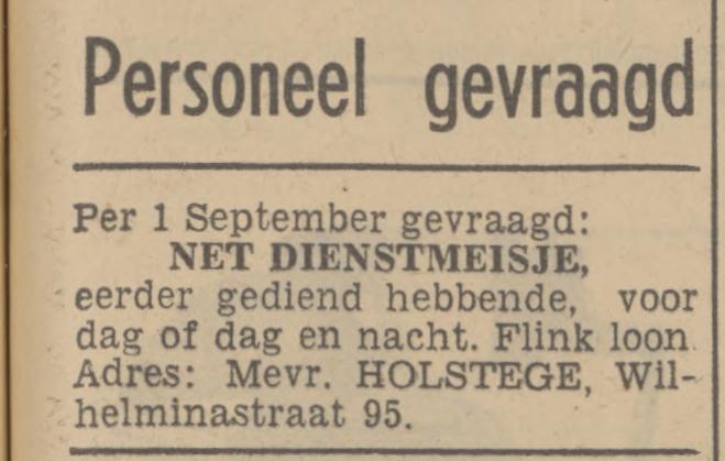 Wilhelminastraat 95 Mevr. Holstege advertentie Tubantia 22-7-1937.jpg