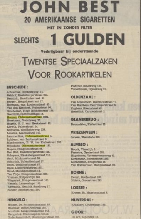 Oldenzaalsestraat 103a Homan advertentie Tubantia 18-4-1969.jpg