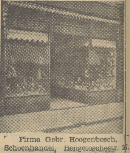 Hengelosestraat 27 Firma Gebr. Hoogenbosch Schoenhandel 19-6-1934.jpg