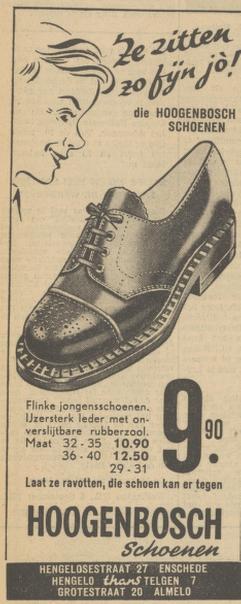 Hengelosesestraat 27 Hoogenbosch schoenen advertentie Tubantia 28-9-1951.jpg