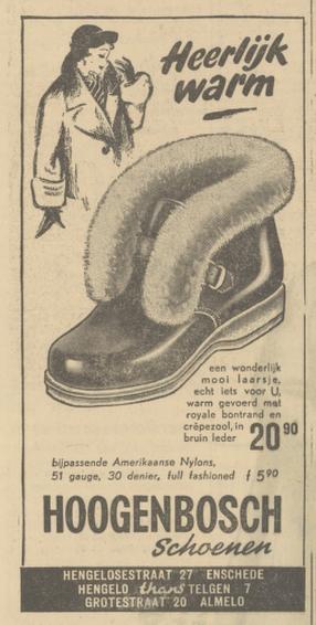 Hengelosesestraat 27 Hoogenbosch schoenen advertentie Tubantia 23-11-1951.jpg
