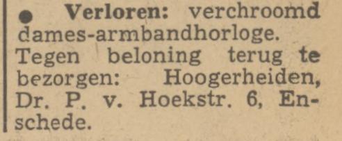 Dr. P. van Hoekstraat 6 Hoogerheiden advertentie Tubantia 18-11-1949.jpg