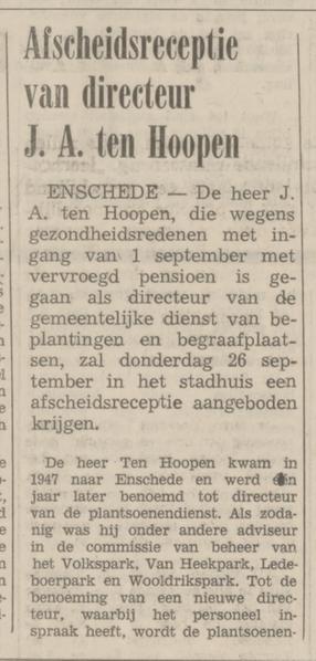 J.A. ten Hoopen krantenbericht Tubantia 7-9-1974.jpg