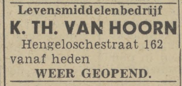 Hengelosestraat 162 4 K.Th. van Hoorn advertentie Twentsch nieuwsblad 19-10-1943.jpg