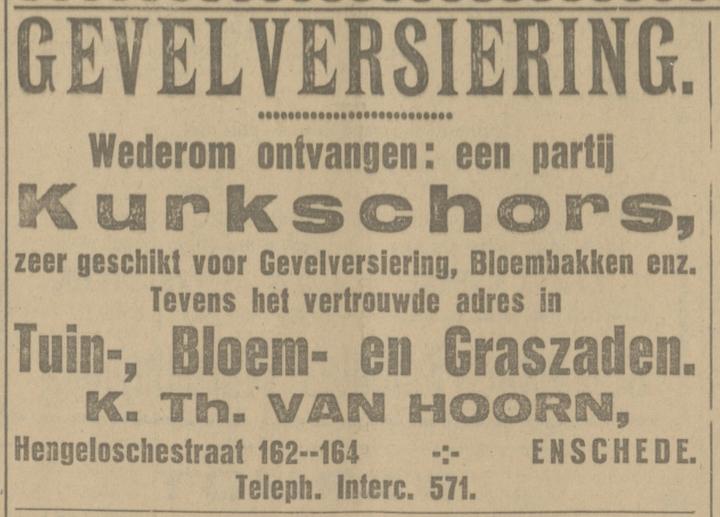 Hengelosestraat 162-164 K.Th. van Hoorn advertentie Tubantia 18-4-1923.jpg