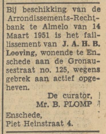 Gronausestraat 125 J.H.A.B. Looving advertentie Tubantia 20-3-1951.jpg