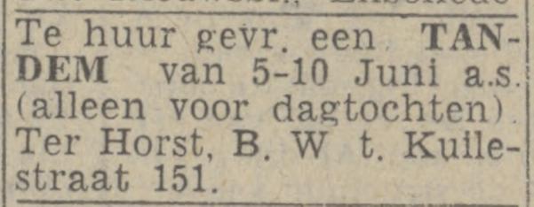 B.W. ter Kuilestraat 151 ter Horst advertentie Twentsch nieuwsblad 11-5-1944.jpg