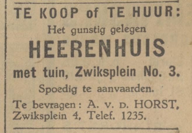 Zwiksplein 4 A. v.d. Horst advertentie Tubantia 29-2-1928.jpg