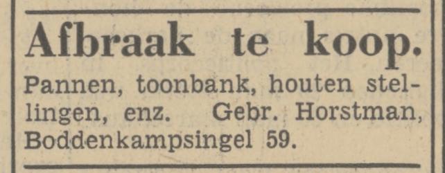 Boddenkampsingel 59  Gebr. Horstman advertentie Tubantia 6-9-1937.jpg
