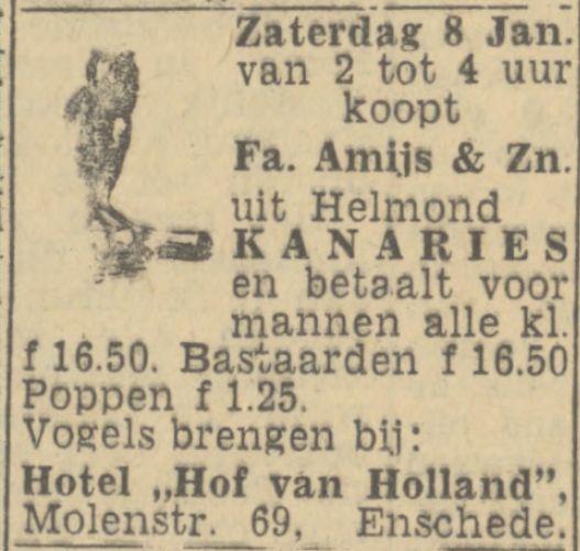 Molenstraat 69 Hotel Hof van Holland advertentie Twentsch nieuwsblad 7-1-1944.jpg