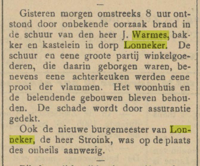 Lonneker cafe Warmes Twentsch Nieuws. Enschede, 8 Februari.. Tubantia. Enschede, 08-02-1906.jpg
