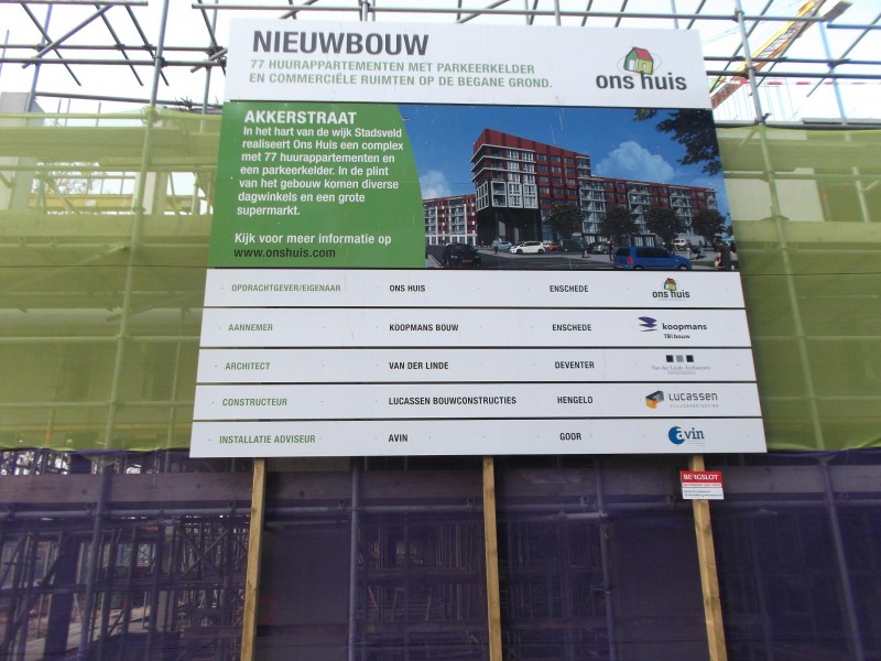 bouwbord nieuwbouw Akkerstraat.JPG