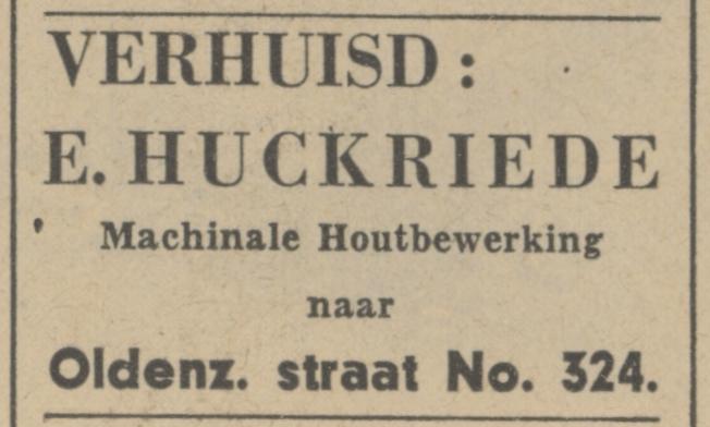 Oldenzaalsestraat 324 E. Huckriede advertentie Tubantia 15-7-1936.jpg