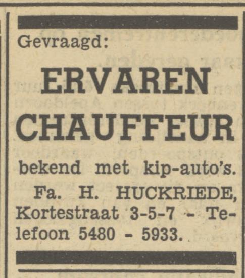 Kortestraat 3-5-7 Fa. H. Huckriede. telf. 5980 en 5933. advertentie Tubantia 10-1-1950.jpg
