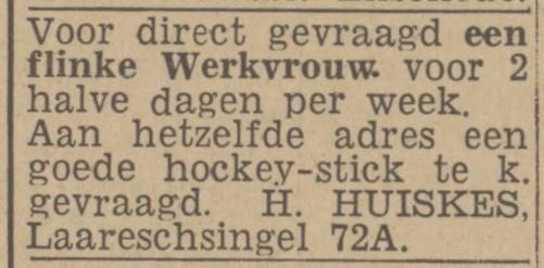 Laaressingel 72a H.Huiskes advertentie Twentsch nieuwsblad 6-4-1943.jpg