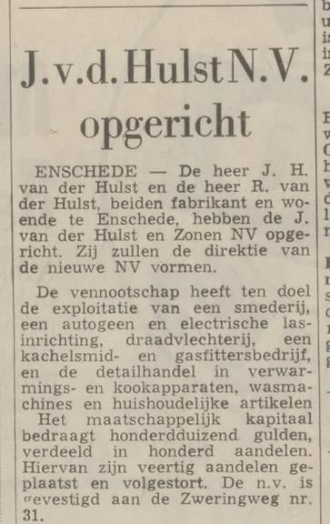 Zweringweg 31 J. v.d. Hulst krantenbericht Tubantia 30-10-1968.jpg