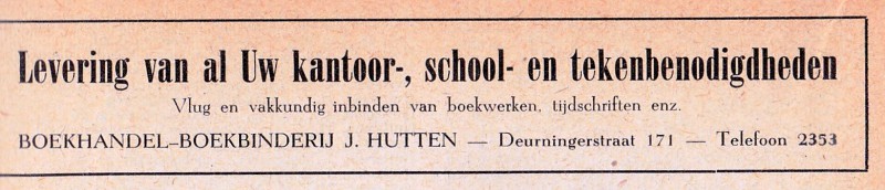 Deurningerstraat 171 Boekhandel Boekbinderij J. Hutten.jpg