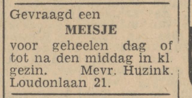 Minister Loudonlaan 21 Mevr. Huzink advertentie Tubantia 1-4-1947.jpg