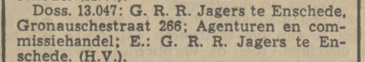 Gronausestraat 266 G.R.R. Jagers krantenbericht Tubantia 13-4-1941.jpg