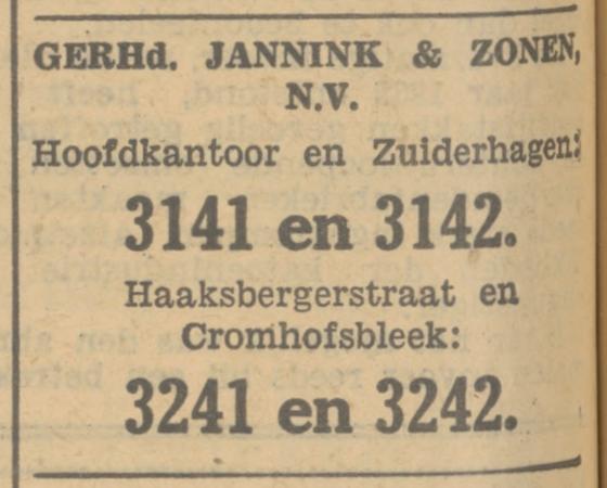 Zuiderhagen Fabriek Gerh. Jannink & Zonen advertentie Tubantia 27-3-1933.jpg