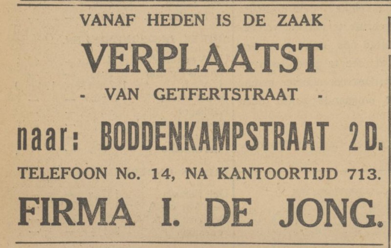 Boddenkampstraat 2D Firma I. de Jong advertentie Tubantia 3-2-1932.jpg