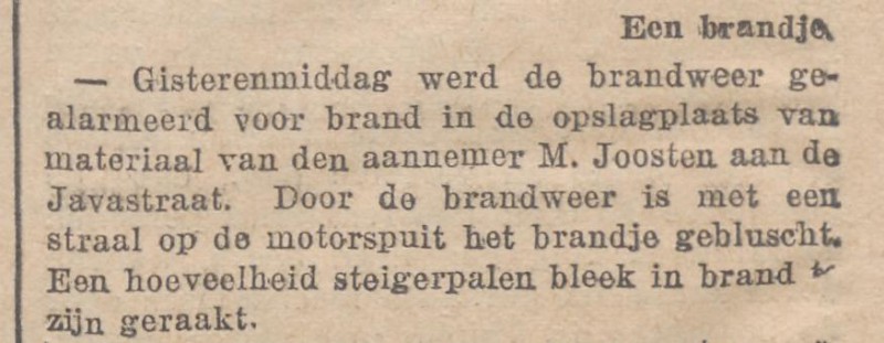 Javastraat M. Joosten aannemer krantenbericht Overijsselsch dagblad 18-1-1933.jpg