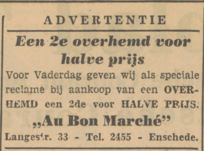 Langestraat 33 Au Bon Marche advertentie Tubantia 15-6-1951.jpg