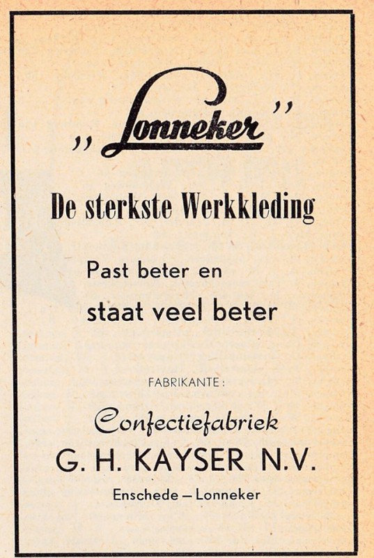 Dorpsstraat 106 Lonneker Confectiefabriek G.H. Kayser N.V..jpg