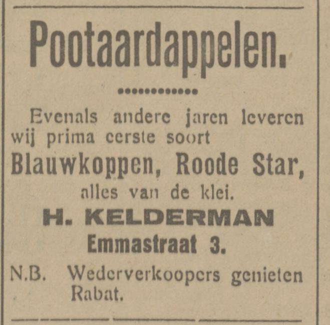 Emmastraat 3 H. Kelderman advertentie Tubantia 10-3-1923.jpg