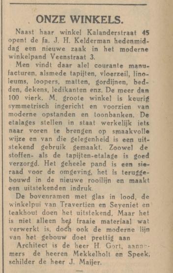 Veenstraat 3 Fa. J.H. Kelderman krantenbericht Tubantia 20-9-1930.jpg