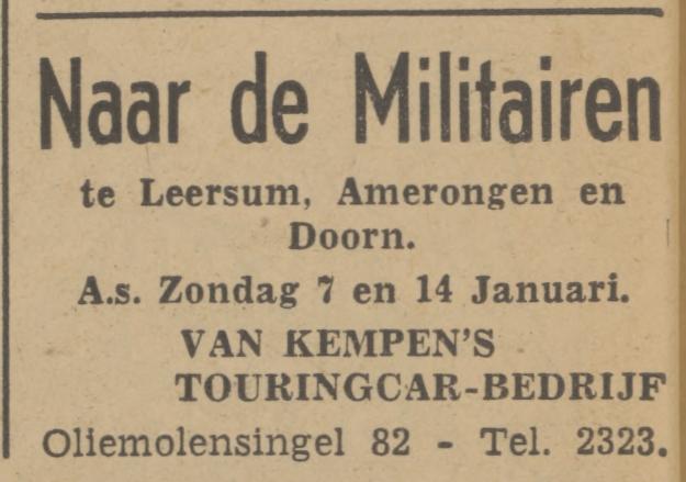 Oliemolensingel 82 Van Kempen's Touringcarbedrijf advertentie Tubantia 3-1-1940.jpg