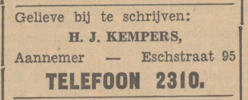 Esstraat 95 H.J. Kempers Aannemer advertentie Tubantia 6-2-1935.jpg