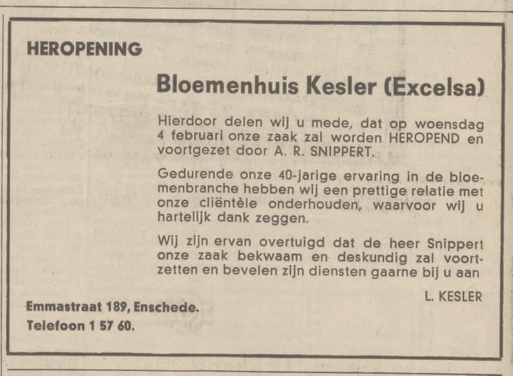 Emmastraat 189 Bloemenhuis Kesler advertentie Tubantia 3-2-1970.jpg