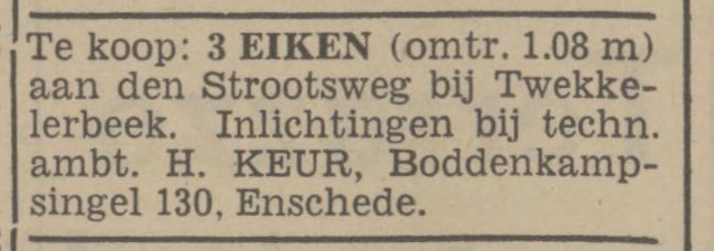 Boddenkampsingel 130 H. Keur advertentie Tubantia 9-4-1941.jpg