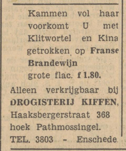 Haaksbergerstraat 368 Drogisterij Kiffen advertentie Tubantia 23-3-1950.jpg