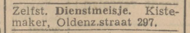 Oldenzaalsestraat 297 Kistemaker advertentie Twentsch nieuwsblad 11-1-1945.jpg