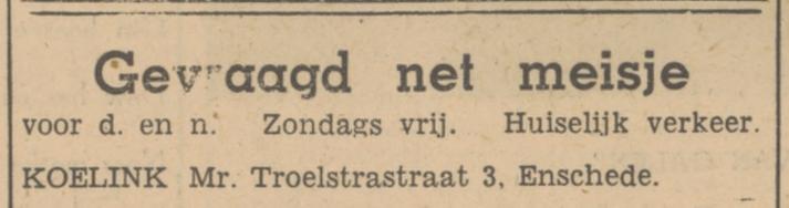 Mr. P.J. Troelstrastraat 3 Koelink advertentie Tubantia 27-2-1947.jpg